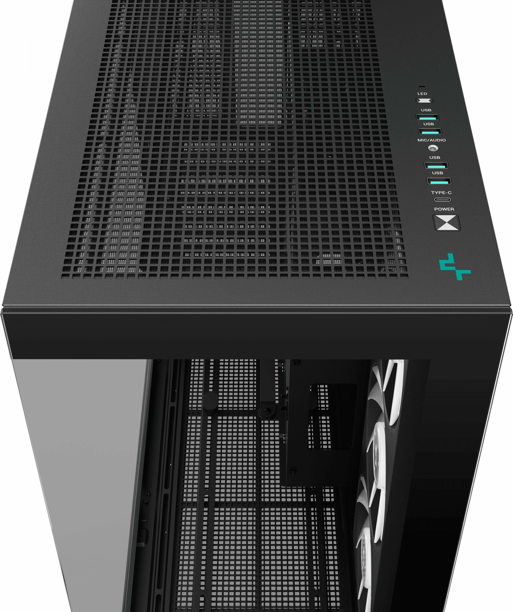 Kasë Deepcool CH780 (R-CH780-BKADE41-G-1) Full Tower ATX/E-ATX, xham i temperuar panoramik, ARGB, 3x140mm fana, e zezë
