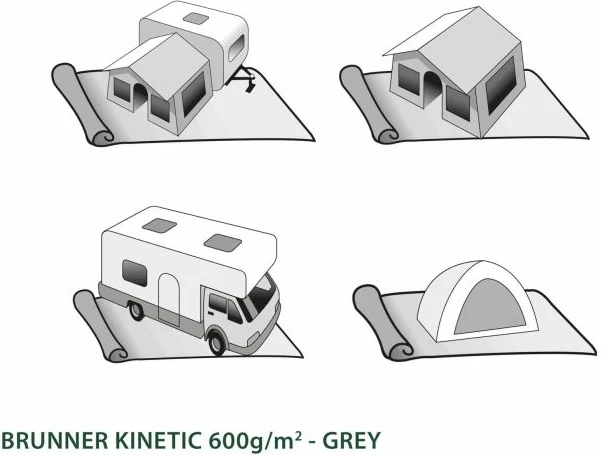 Tapet për tendë/awning BRUNNER Tendo 250x300 cm (0201106N.C52) 600 g/m², gri