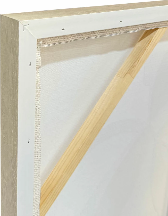 Pikturë dekorative HUSK me kornizë, kanavacë, bezhë e bardhë, 82.6x4.3x122.6cm