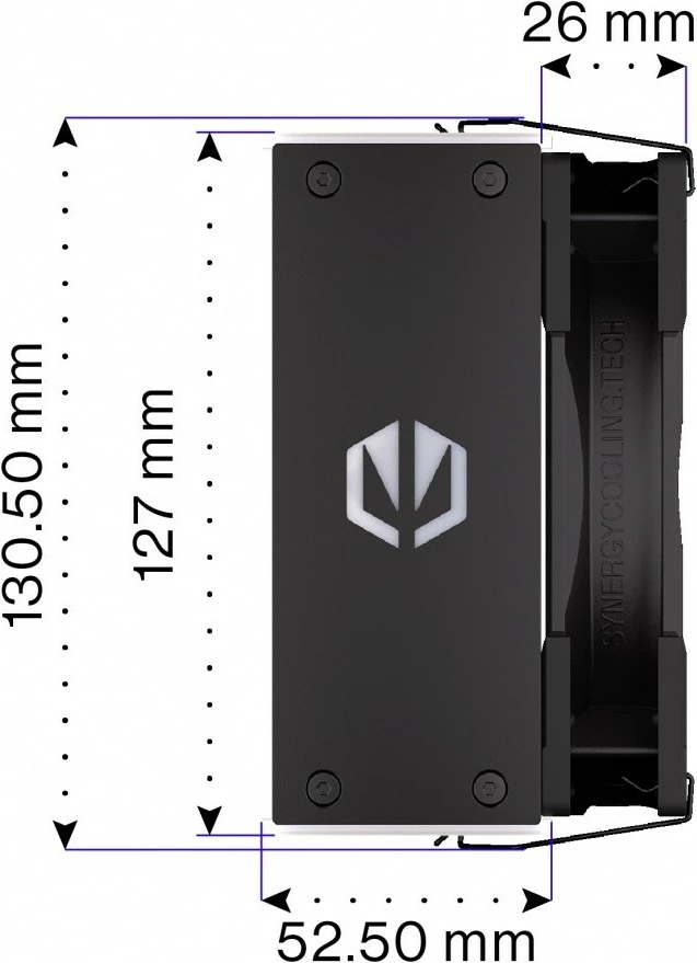 Ftohës procesori Endorfy Fera 5 Black ARGB, EY3A012, me ndriçim ARGB, 12 cm, i zi