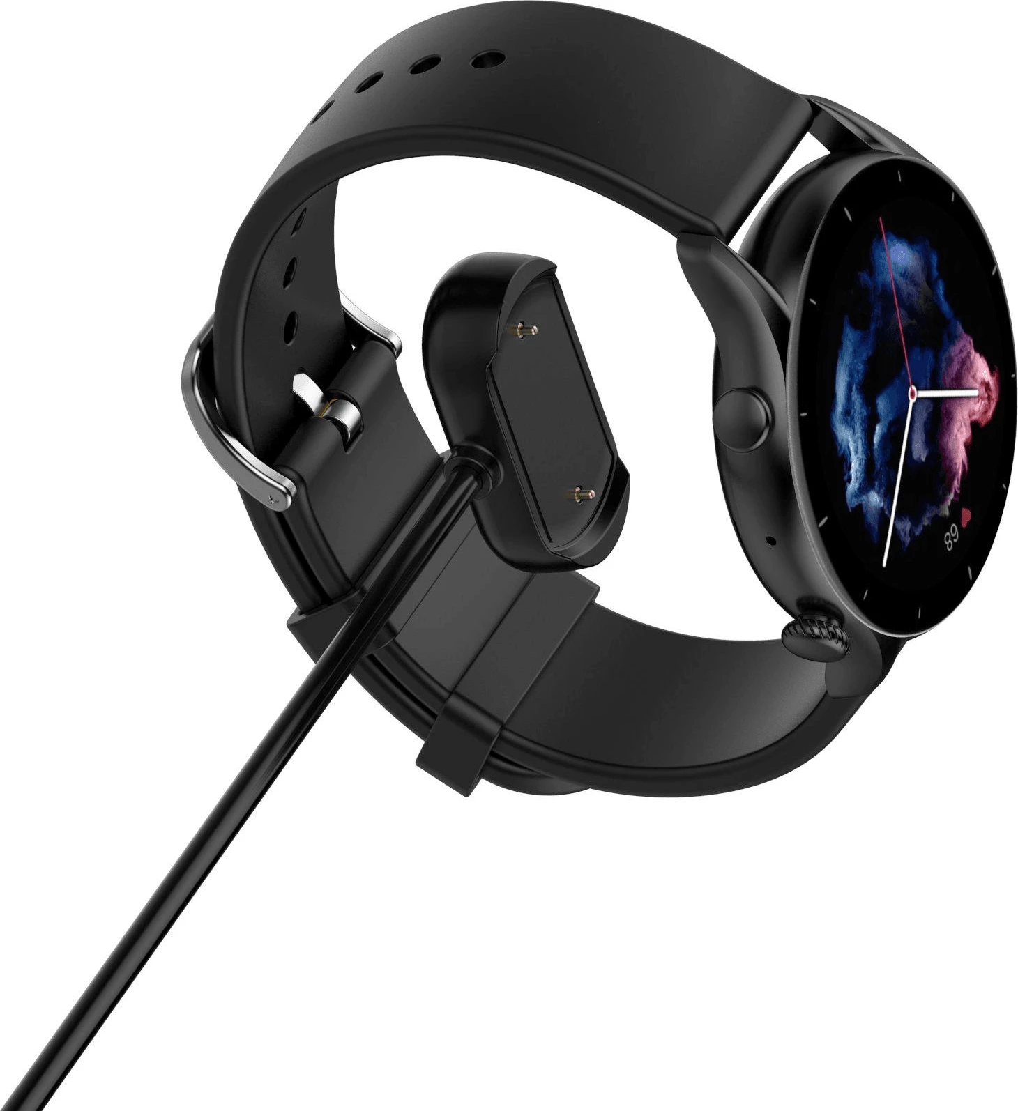 Karikues për Smartwatch Tactical për Amazfit GTR3/GTR3 Pro, GTS3, T-Rex 2, kabllo 1 m, i zi