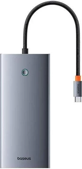 Stacion dokimi Baseus PortalJoy Series, 13w1, 2x HDMI, VGA, DP, 2x USB3.1, USB2.0, USB-C, Mini Jack, RJ45, SF/TF 100W, gri