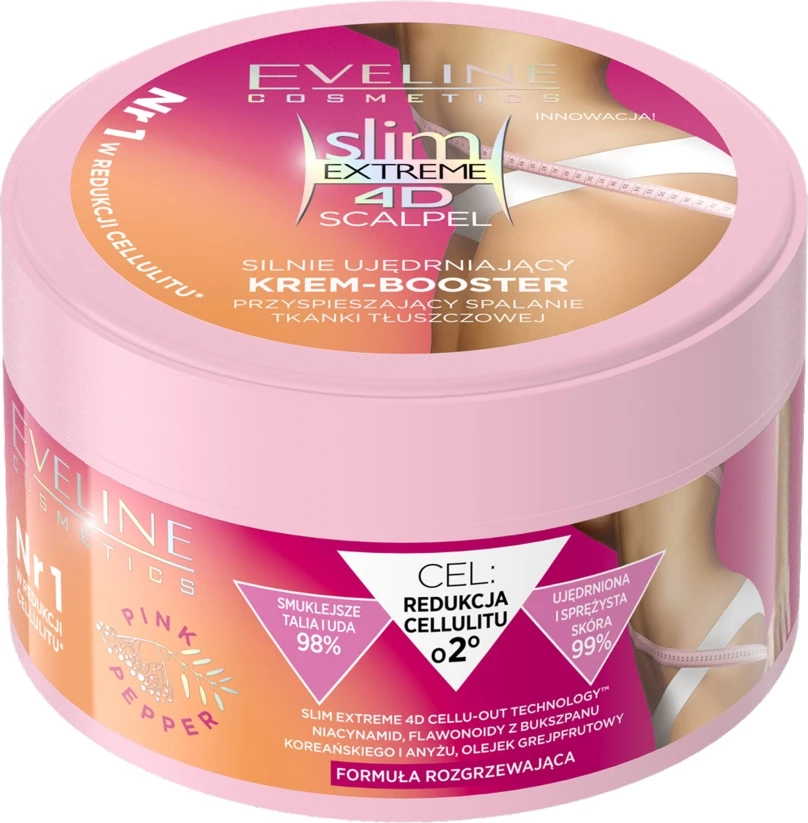 Krem për trup për femra Eveline Cosmetics Slim Extreme 4D Scalpel Strong Firming Cream-Booster Burning Fat Tissue, 200ml