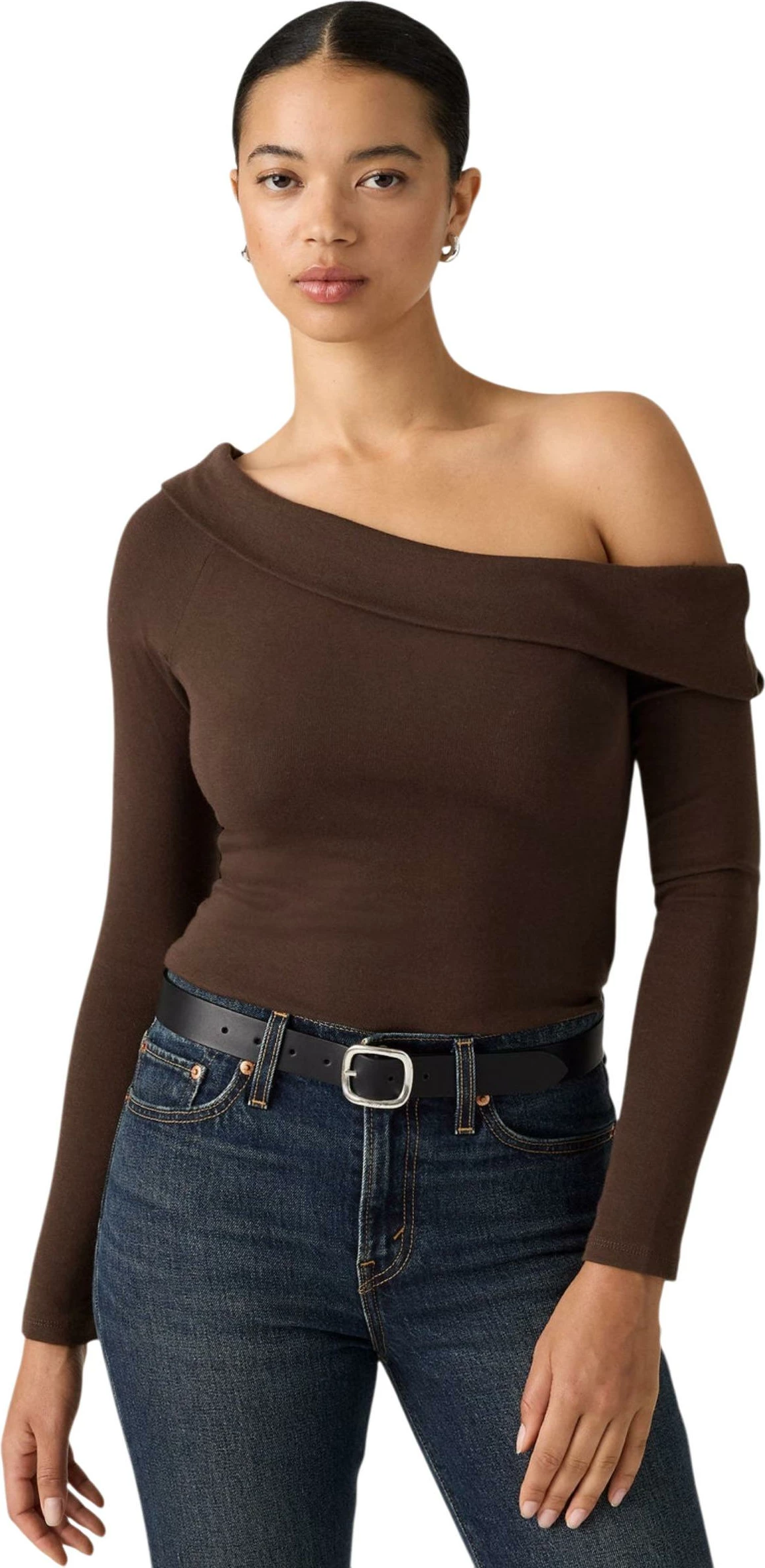 Maicë me mëngë të gjata për femra Levi's 008ST-0001, kafe