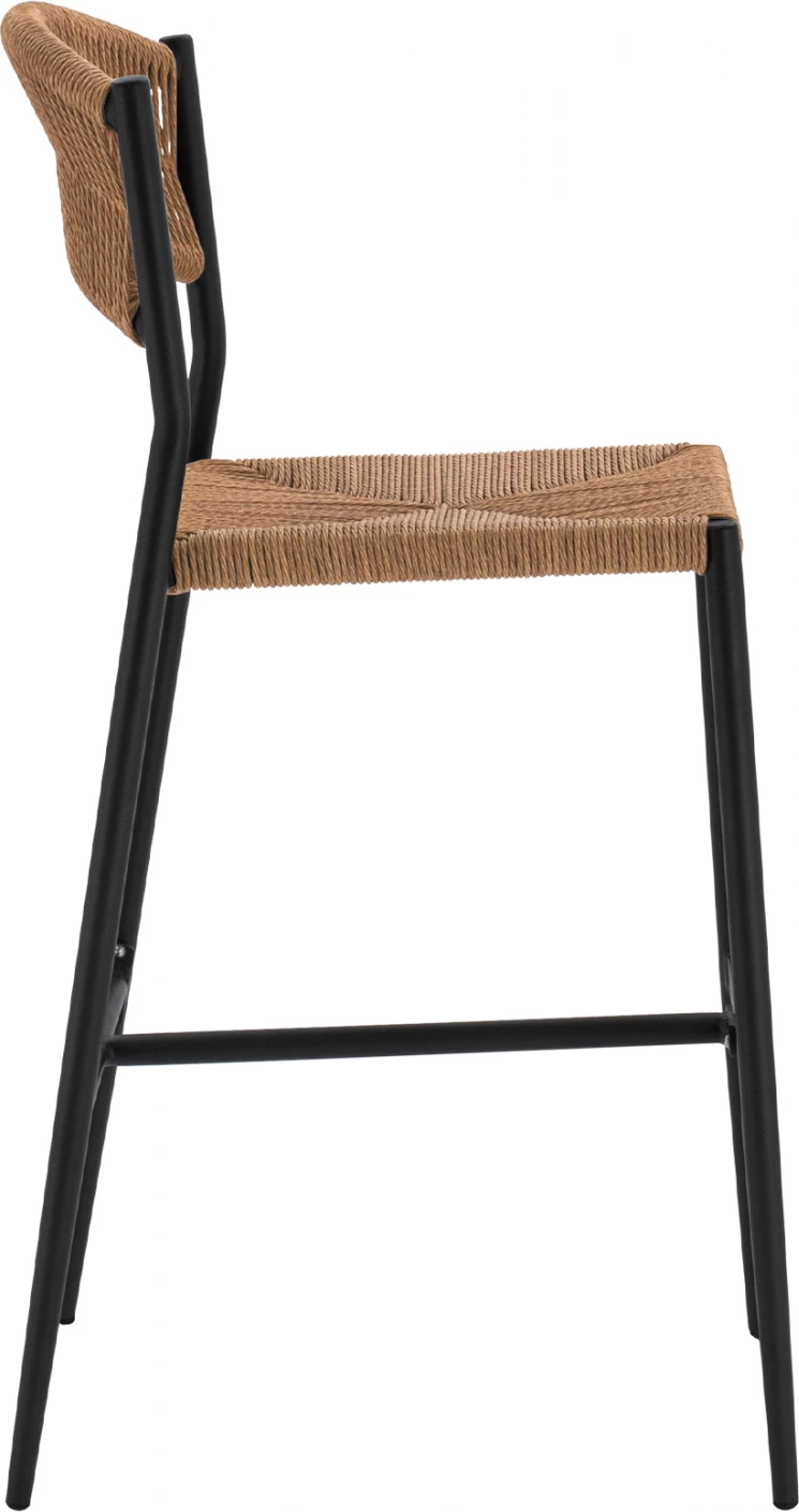 Karrige për bar alumini, ngjyrë qymyr, me litar PE, bezhë, FH5789.02, 45.5x56x111 cm