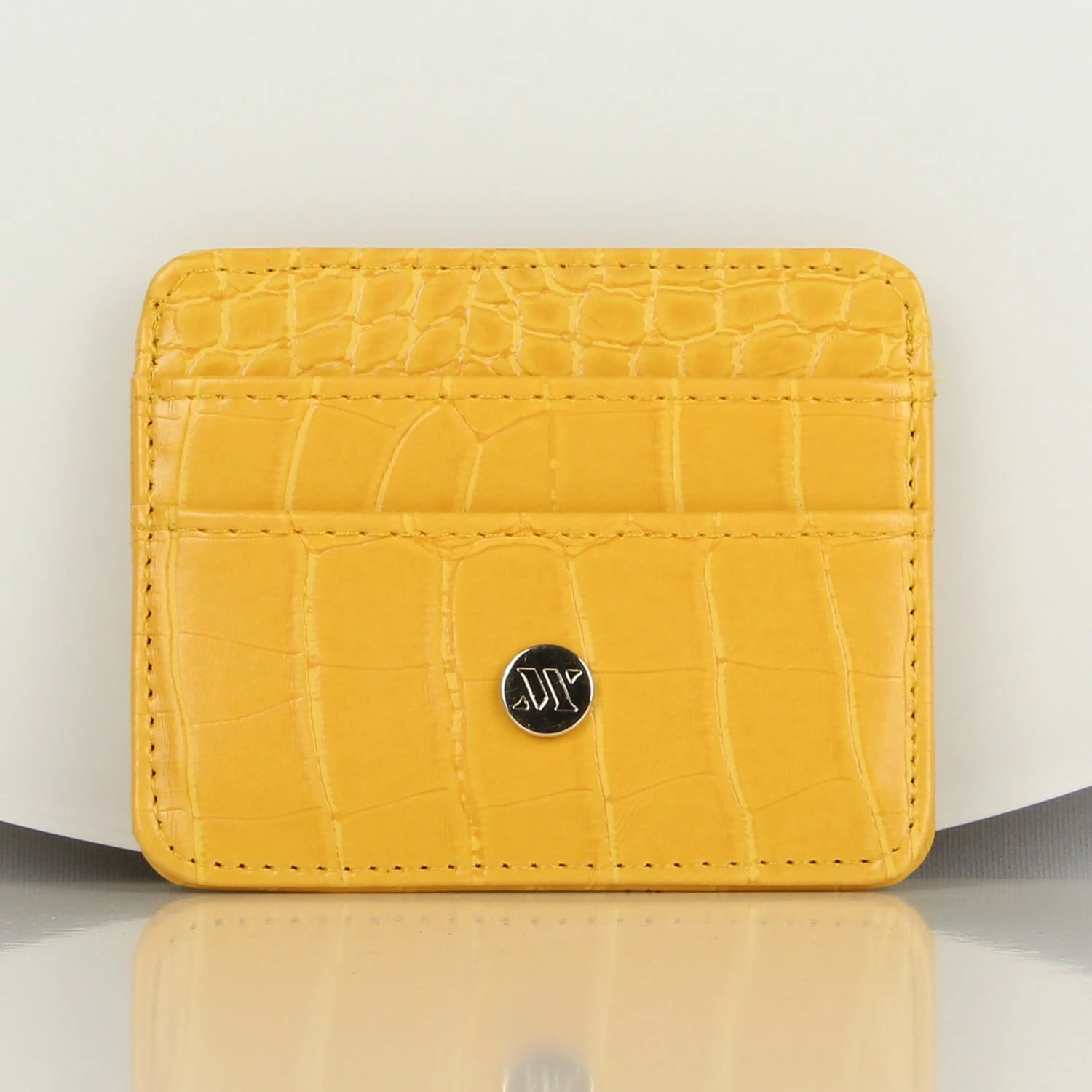 Portofol prej lëkure, mbajtës kartelash, ngjyrë e verdhë, Zoozie Bags, 2453