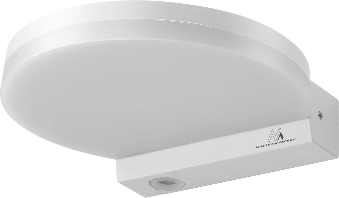 Lampë LED e jashtme Maclean MCE346W 15W, me sensor lëvizjeje, IP65, e bardhë