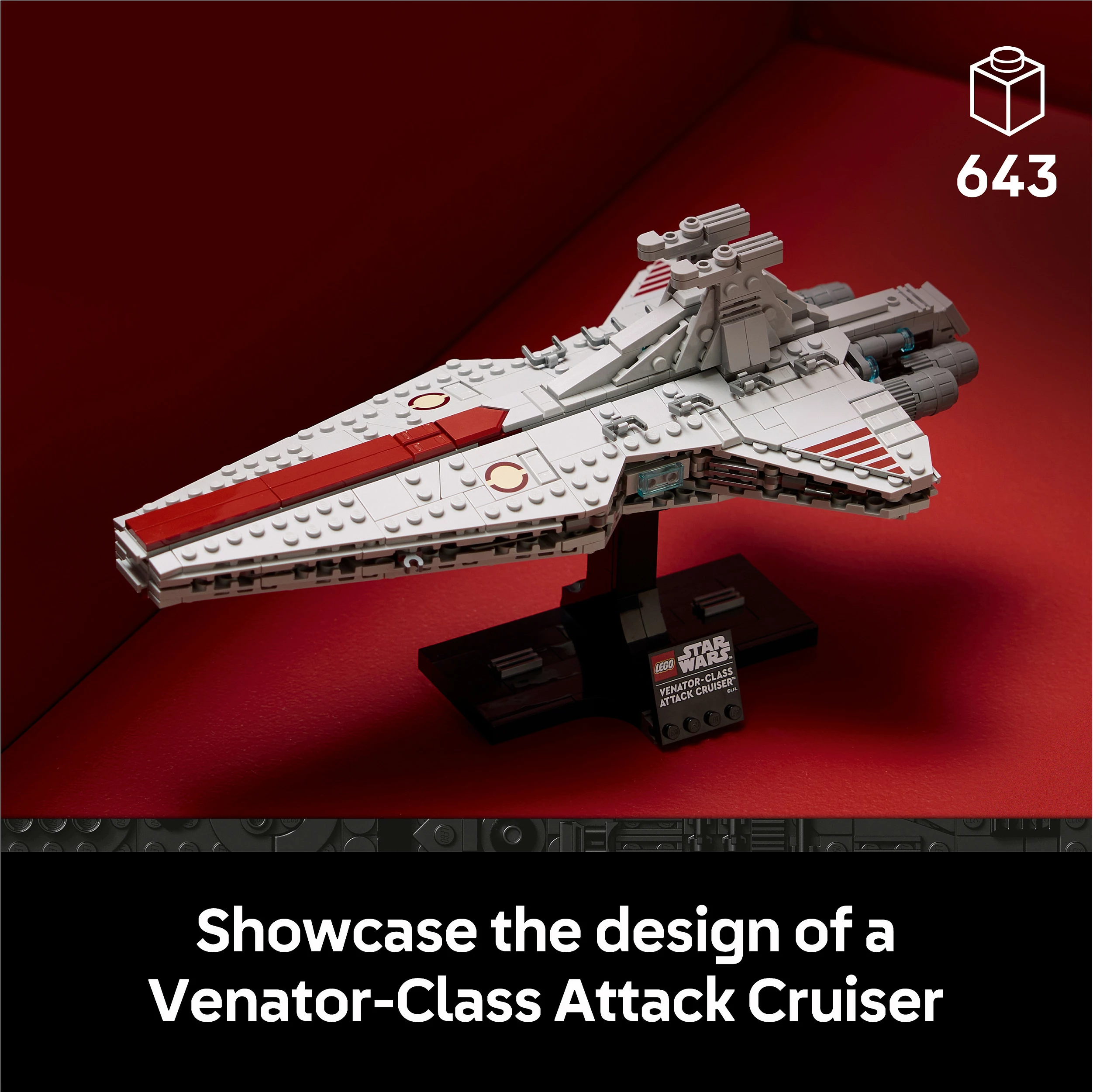 Set ndërtimi LEGO Star Wars Venator-Class Attack Cruiser 75441, 643 pjesë, 18+, shumëngjyrësh