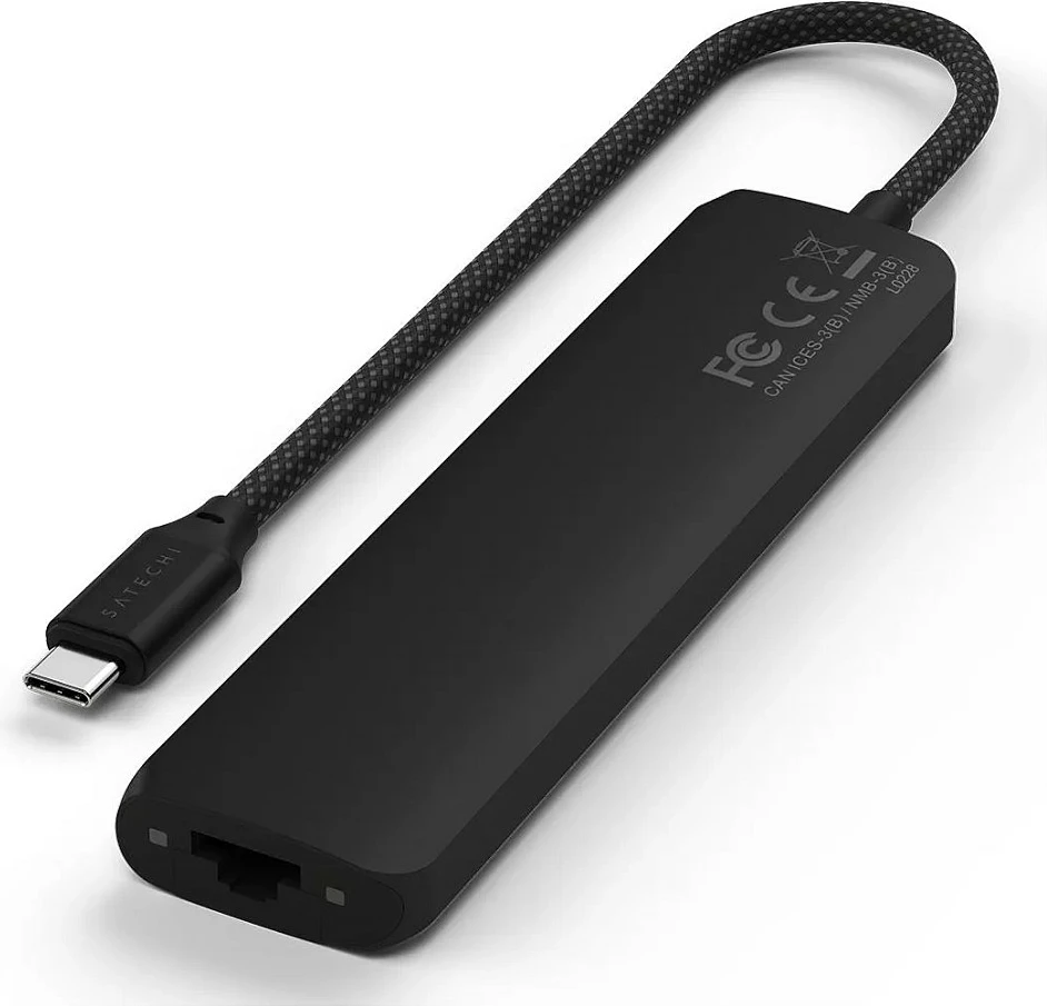 USB-C Hub Satechi ST-P7SK, 7-në-1, HDMI, Ethernet, USB-A/USB-C, i zi