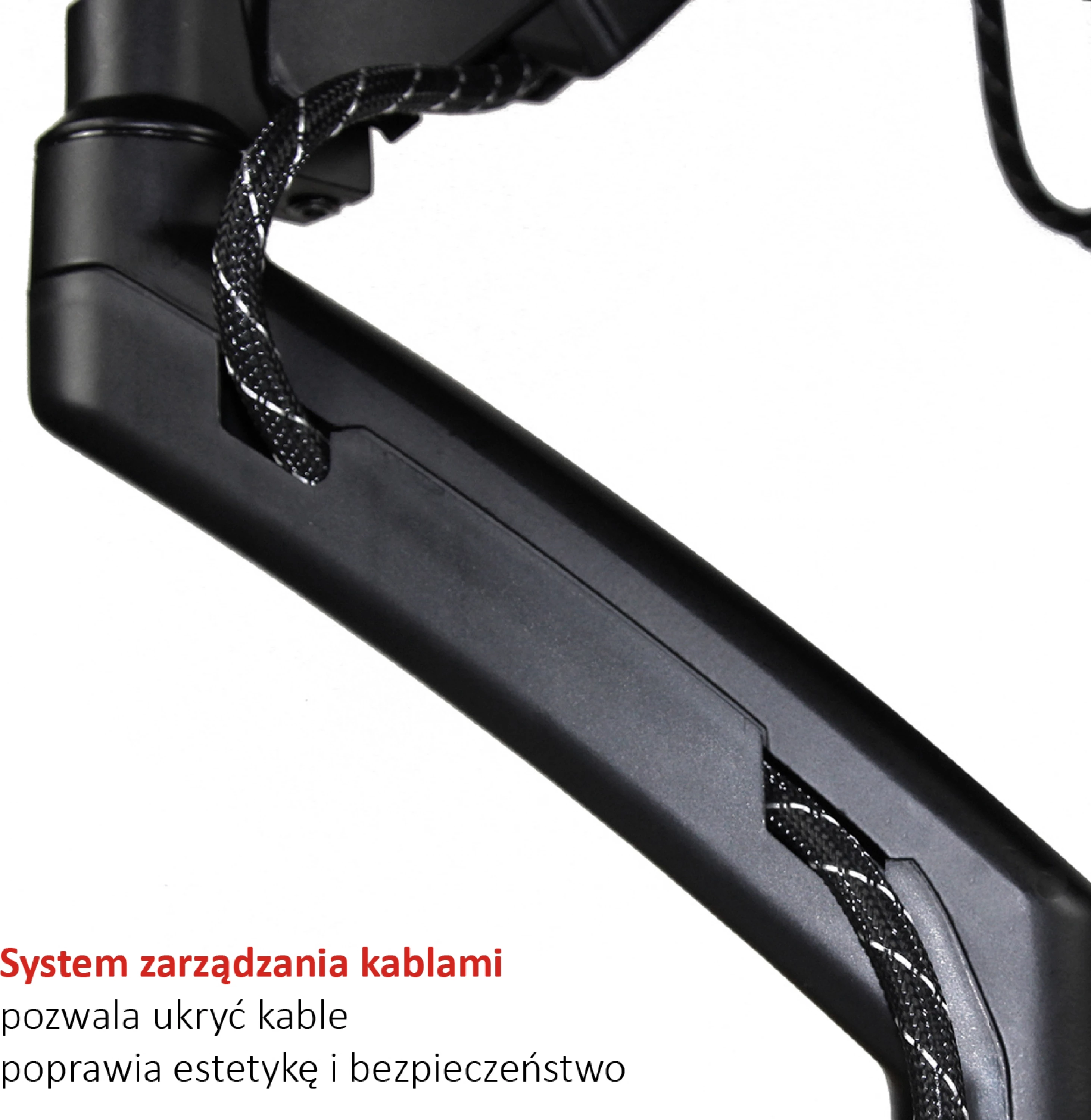 Mbajtës tavoline për 2 monitorë Art L-13GD 13\"-27\" VESA 75x75/100x100 me gaz-spring, i zi