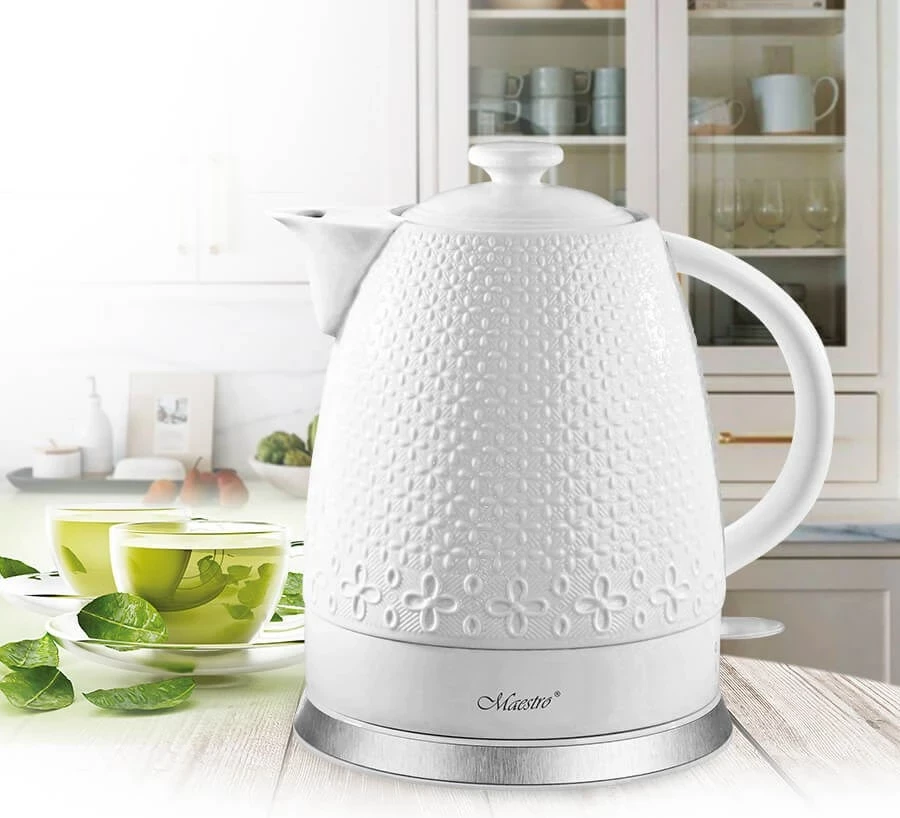 Ibrik elektrik Maestro MR-073, 1.5 L, 1500 W, Qeramik, Bardhë