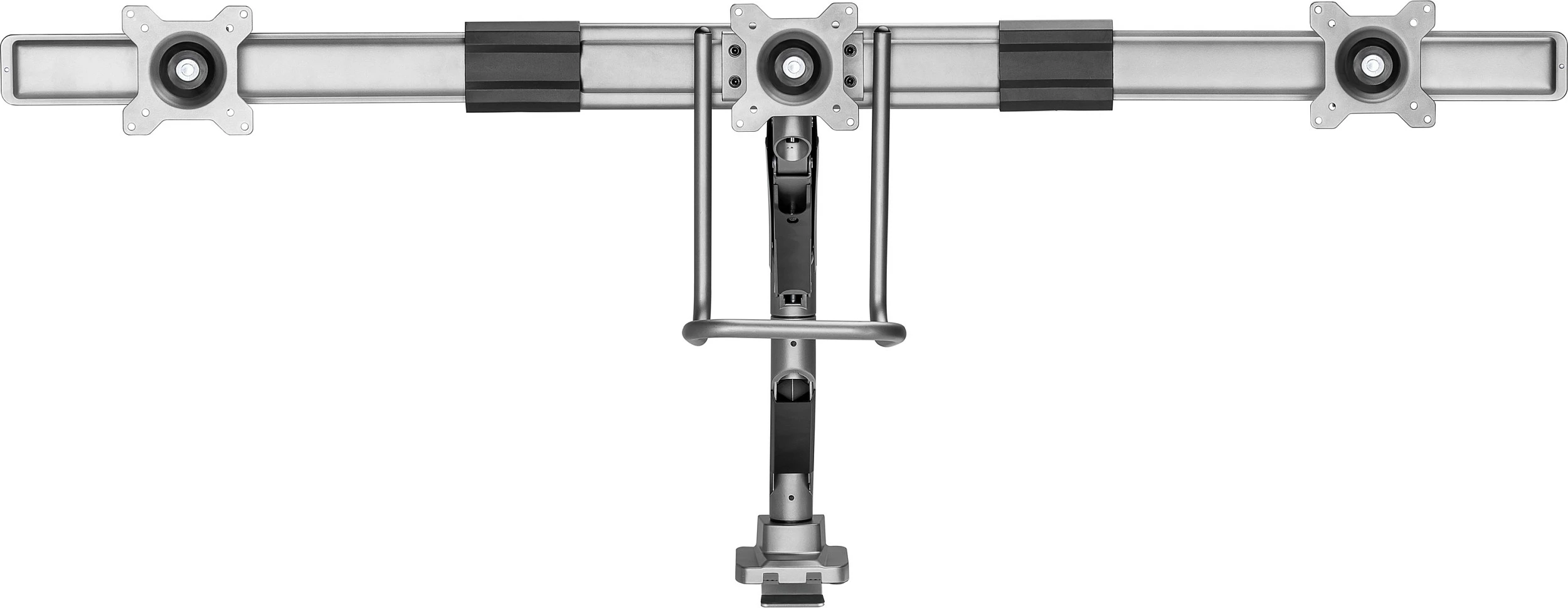 Mbajtës tavoline për 3 monitorë Equip 650162, 17"-27", VESA 75x75/100x100, 12 kg, i zi