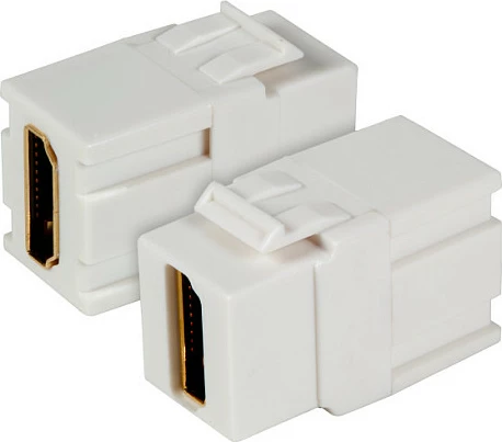 Adapter Keystone HDMI EFB Elektronik, HDMI A-A, femër-femër, i bardhë
