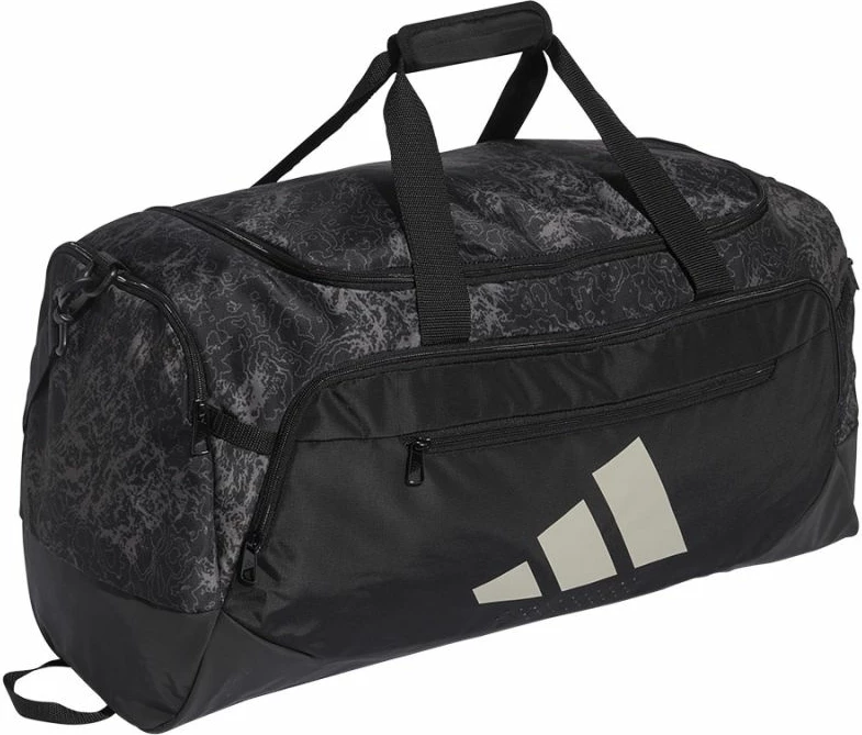 Çantë sportive adidas Defender Graphic Duffle M KC9922, e zezë