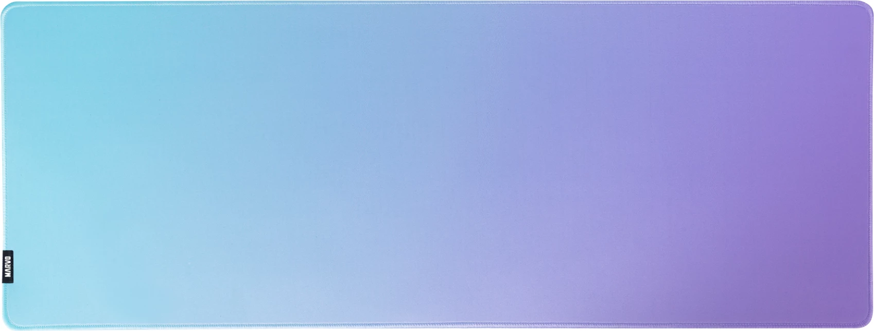 Mauspad Marvo P1 PU 800x300x3mm, me skaje të qepura, blu/vjollcë gradient