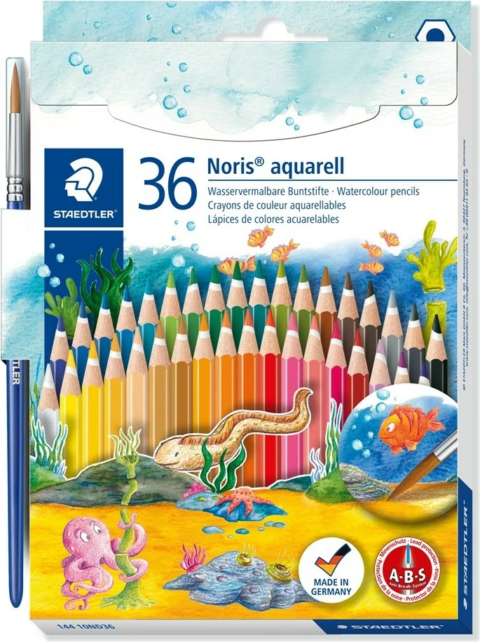Set lapsa me ngjyra uji Staedtler Noris aquarell 36 copë