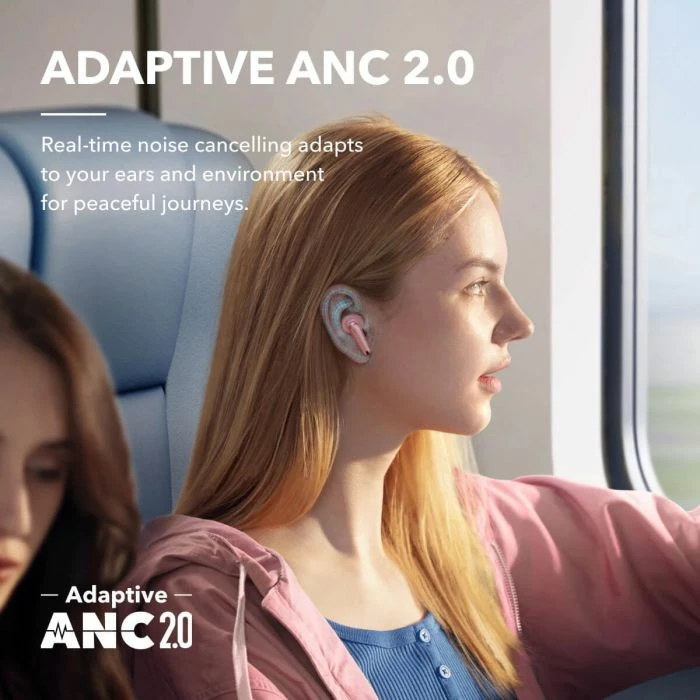 Kufje ANKER Soundcore Liberty 4 NC, Bluetooth 5.3, ANC 2.0, Hi-Res LDAC, 10/50 orë, rozë