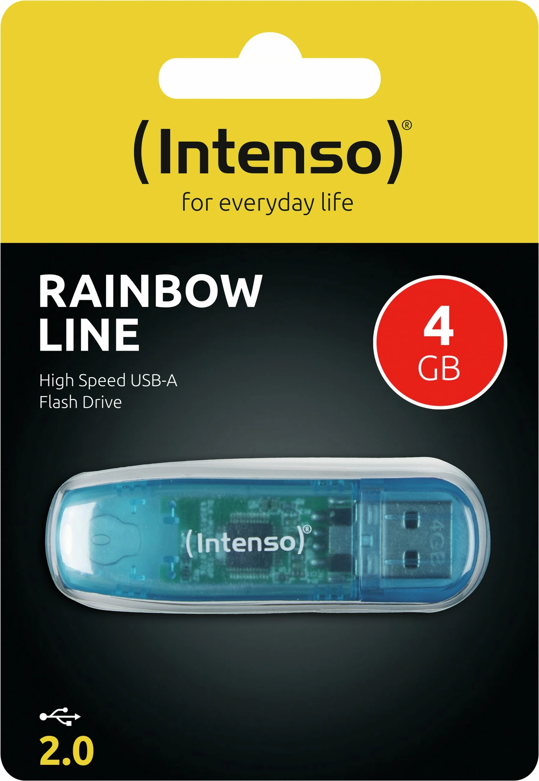 USB Intenso Rainbow Line, 4 GB, USB Type-A, 2.0, Blu