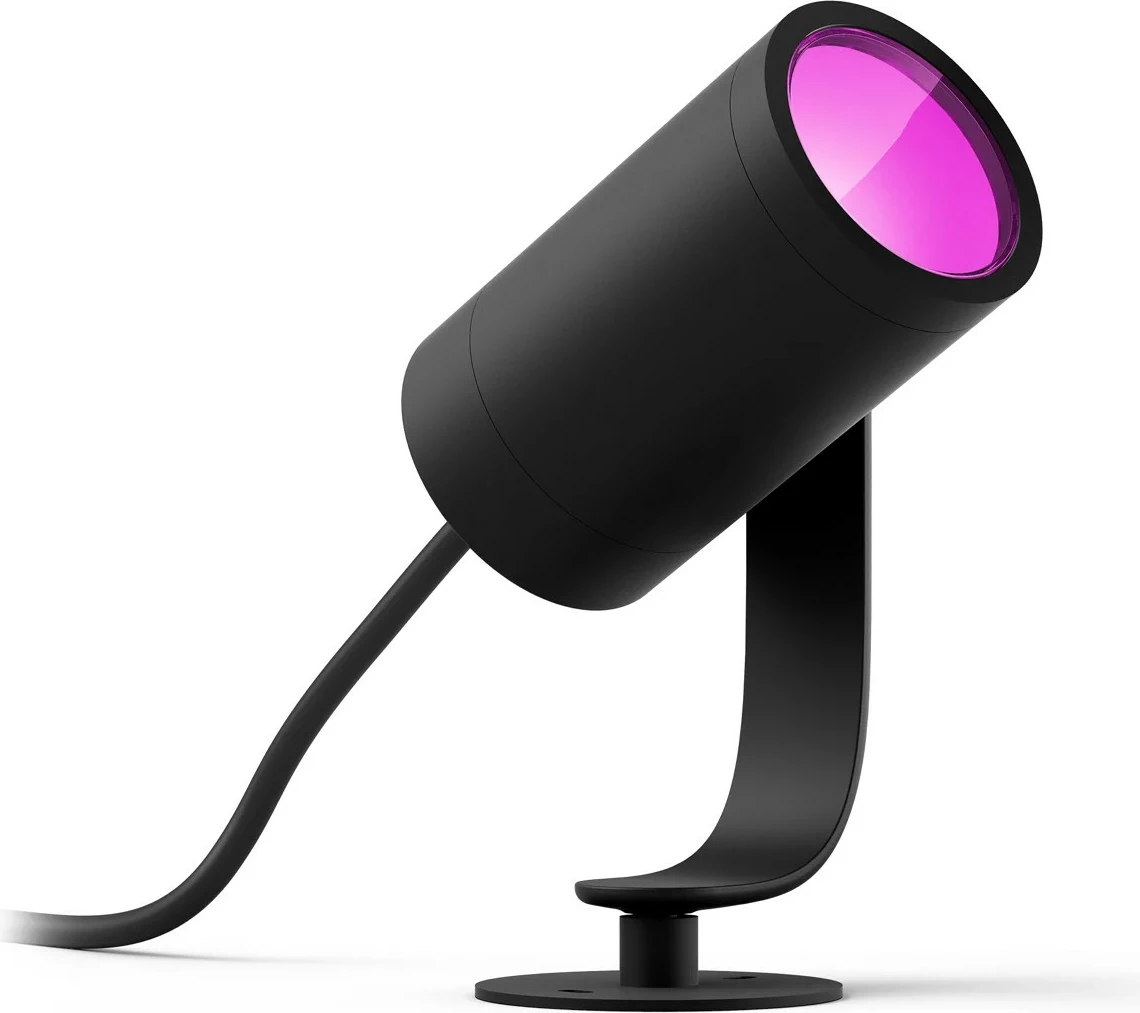 Spot dritë Philips Hue Lily, LED, smart, 8W, alumini, i zi