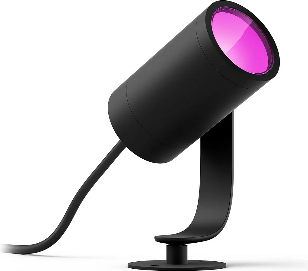 Spot dritë Philips Hue Lily, LED, smart, 8W, alumini, i zi