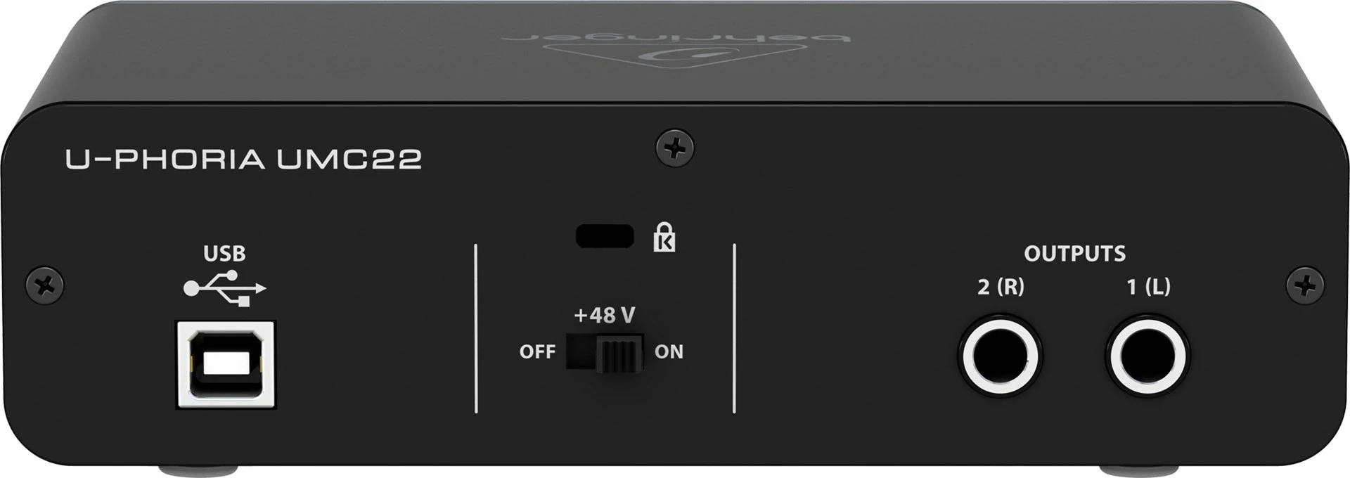 Audio interface Behringer UMC22, e zezë
