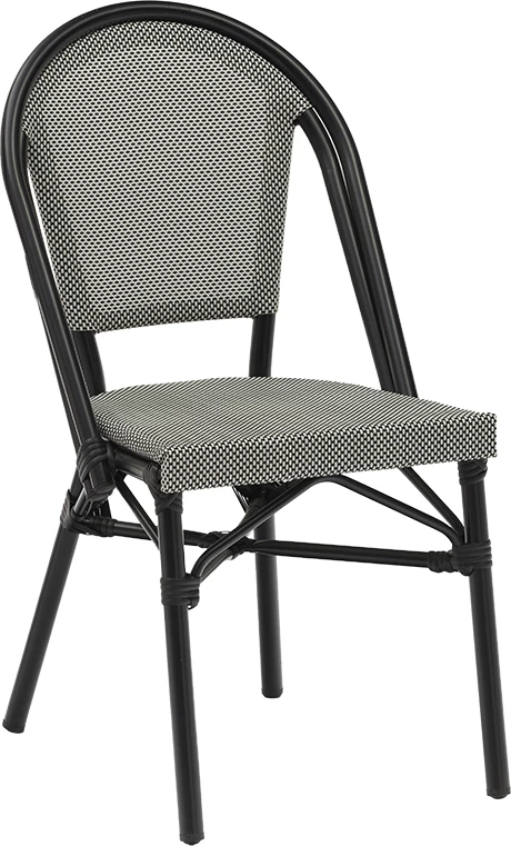 Karrige Paris alumini, tekstilene zi dhe bardh e zi