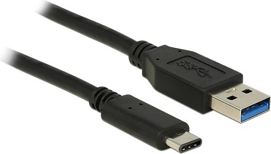 Kabllo USB-A në USB-C DeLOCK, 1m, USB 3.2 Gen 2, 10 Gbit/s, e zezë