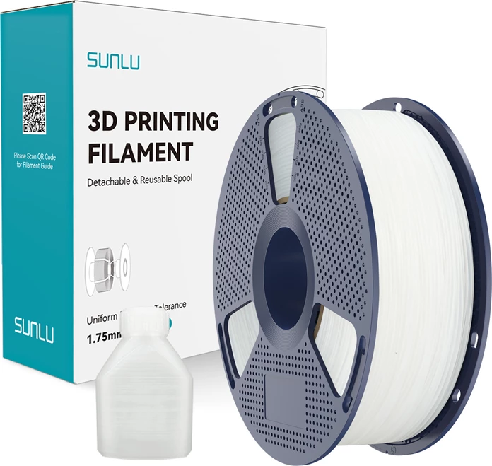 Filament 3D Sunlu PP Nat 0.8kg, 1.75 mm, 0.8 kg, Natyral e bardhë