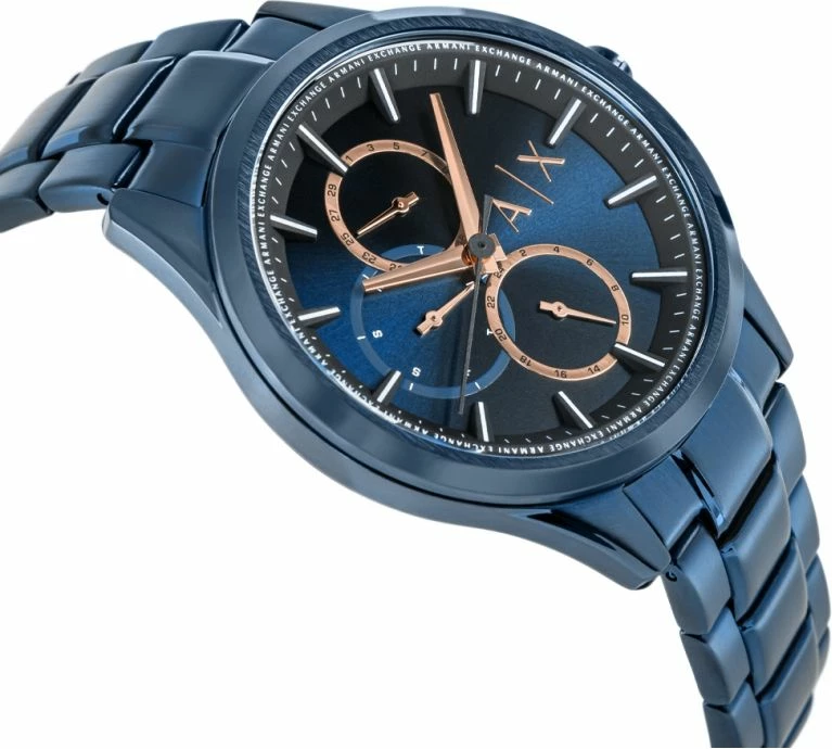 Orë dore për meshkuj Armani Exchange, navy blue