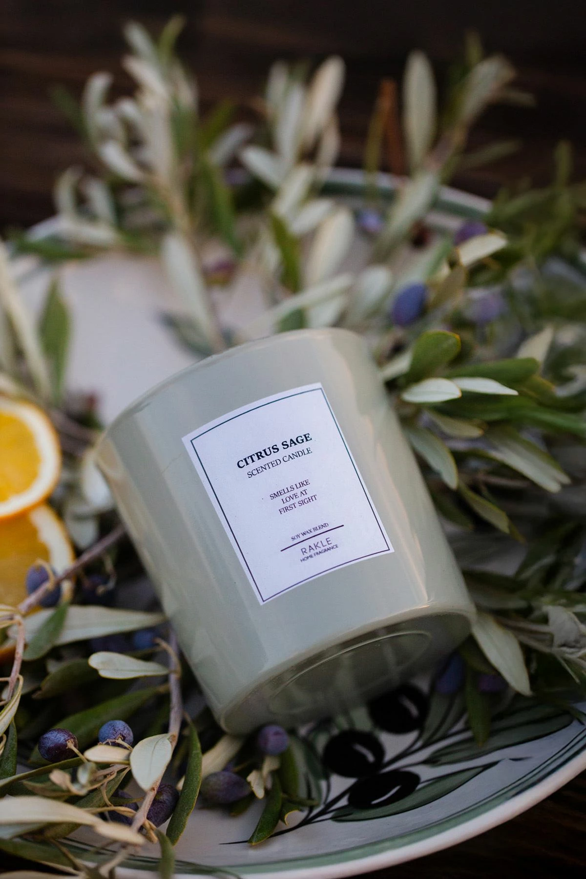 Set qirinjsh (2 copë), Le Jardin Citrus Sage, Evila Originals, ngjyrë e gjelbër
