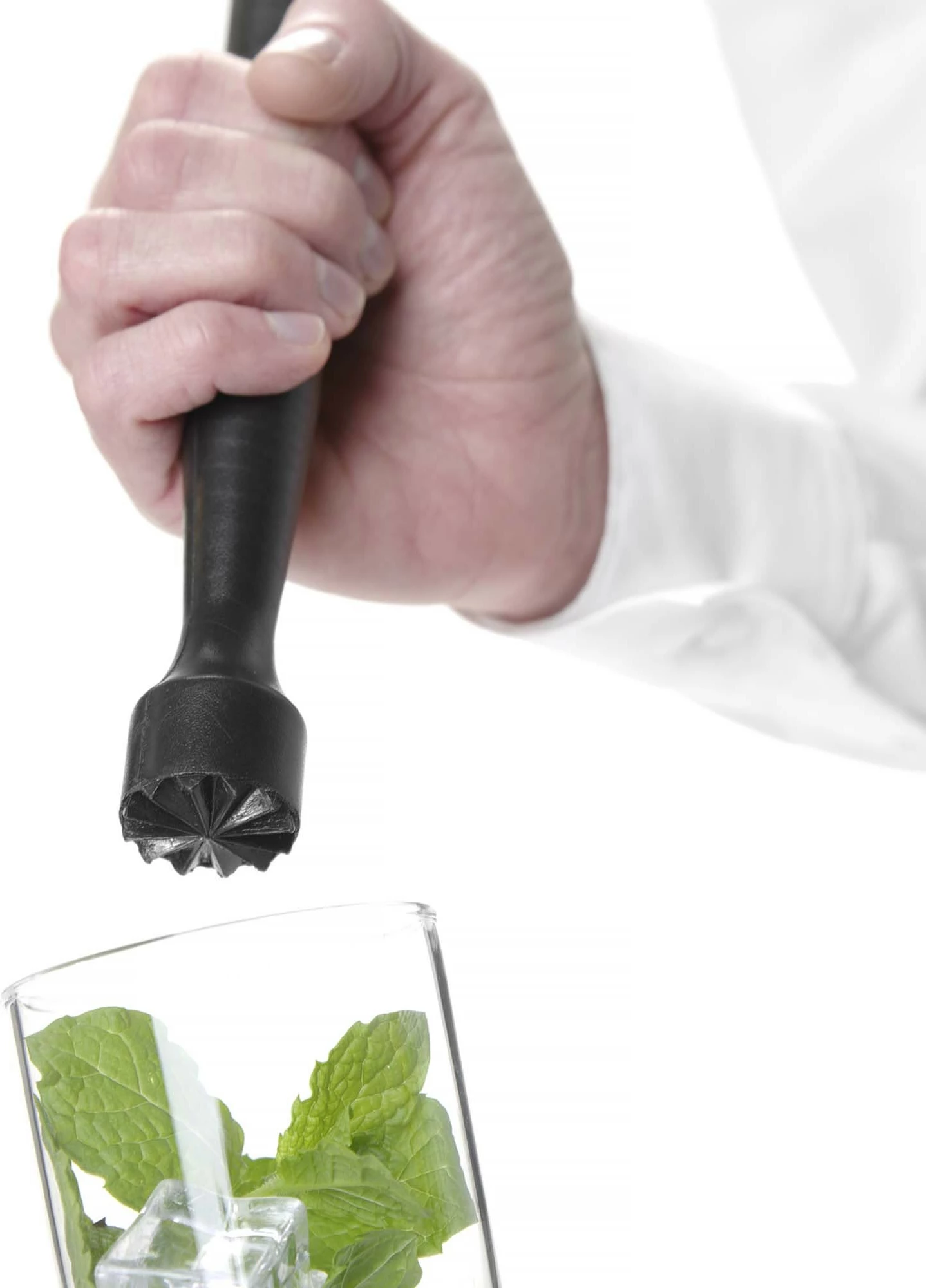 Shtypës koktejesh Bar Up i profilizuar në formë ylli Ø34×207 mm ABS, i zi