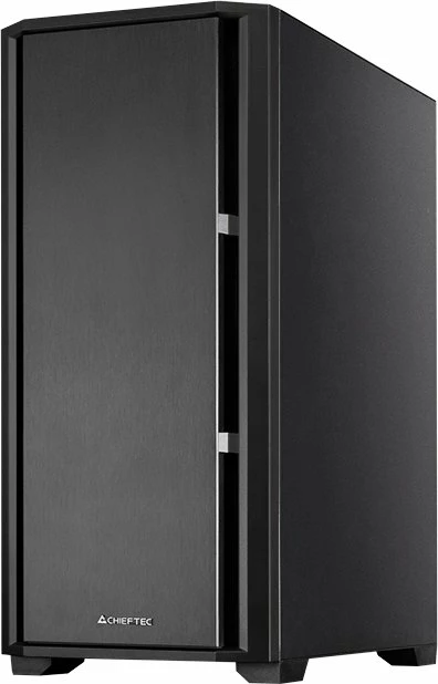 Kasë Chieftec Pro Midi TG AS-02B-TG-OP, Midi Tower ATX me panel xhami të temperuar, USB-C, e zezë