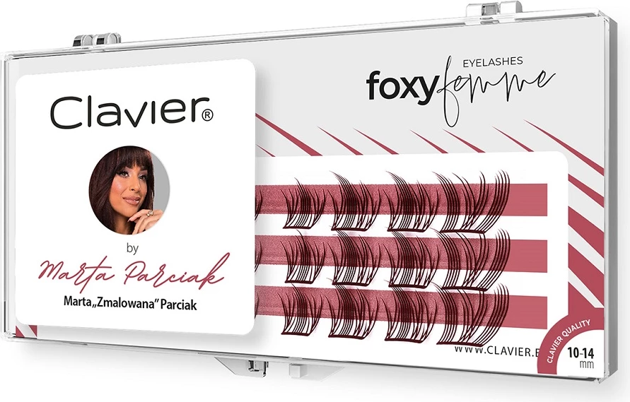 Klastra për qerpikë Clavier Foxy Femme by Marta Zmalowana për femra 10-14mm, 1 copë