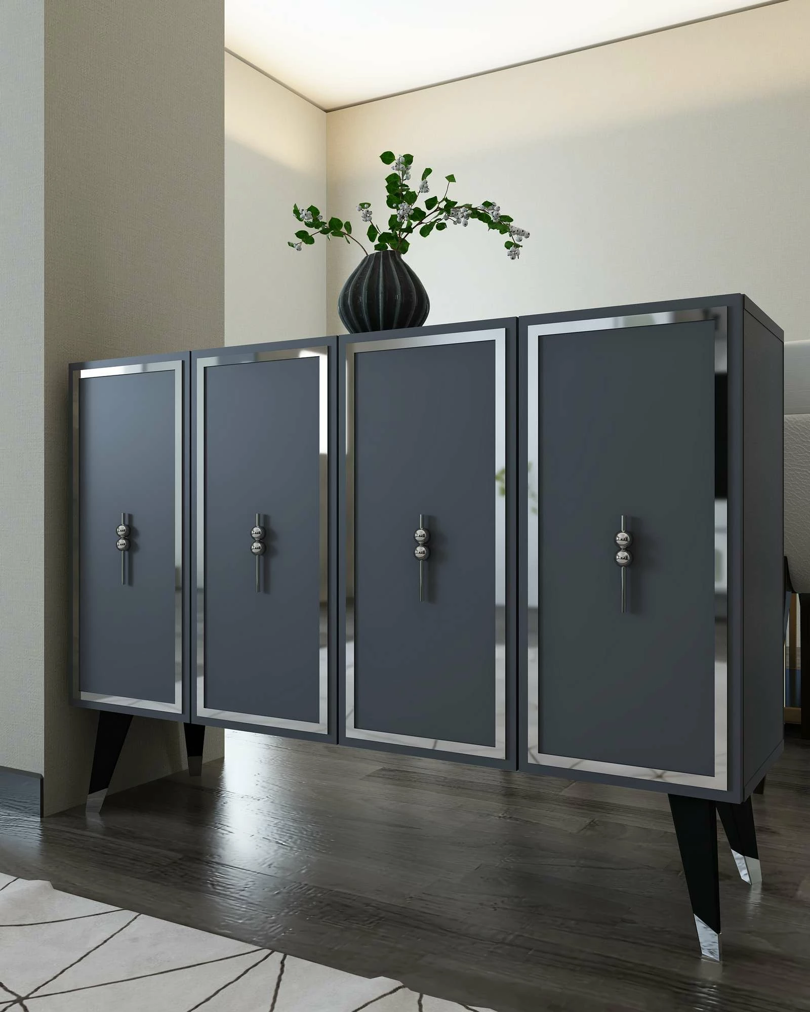 Konsol Skye Decor, anthracite, argjend, 8172KM-32