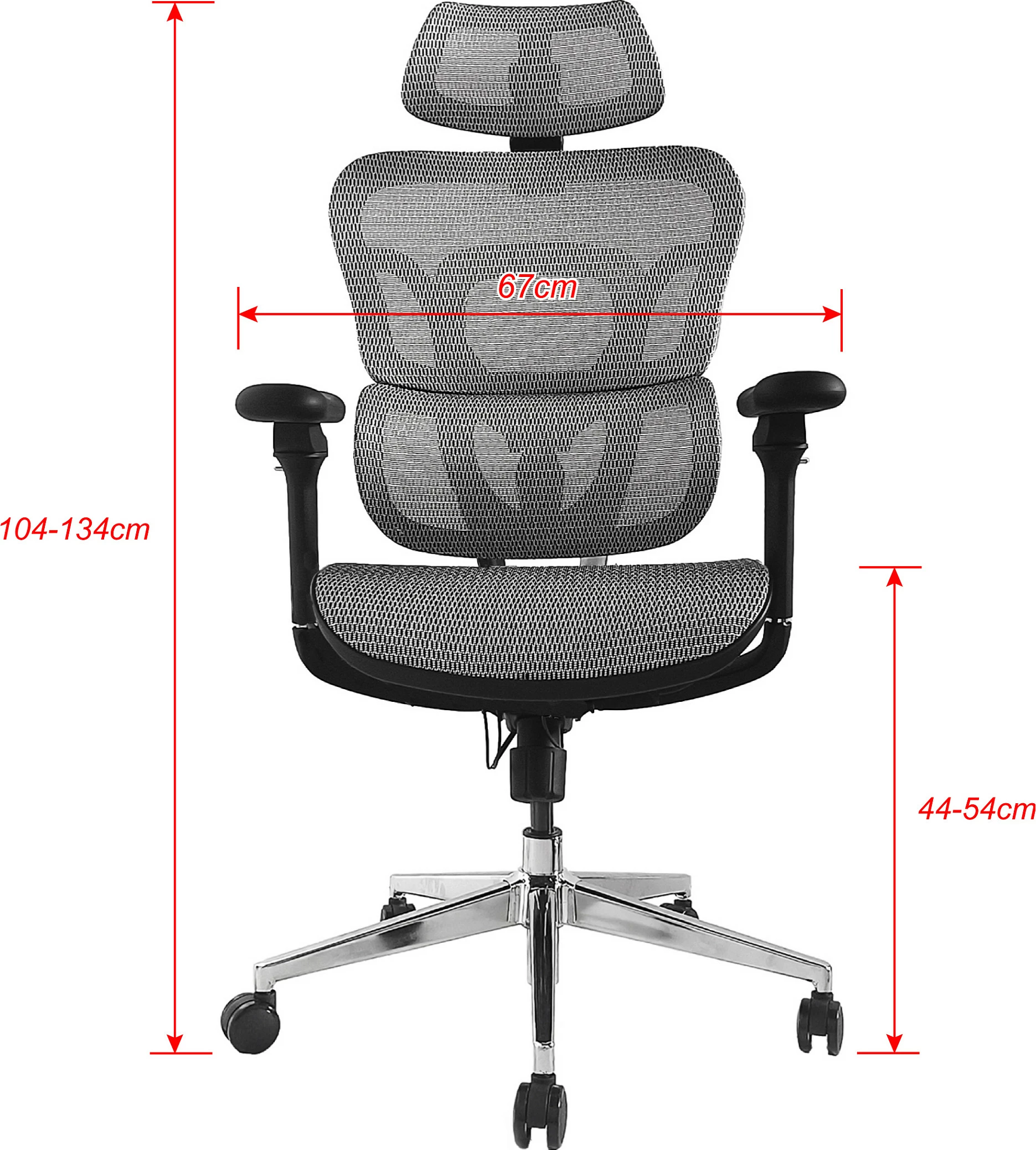 Karrige zyre ergonomike EQUIP, me mbështetëse koke, mbështetëse krahësh 3D, mesh, 150 kg, gri
