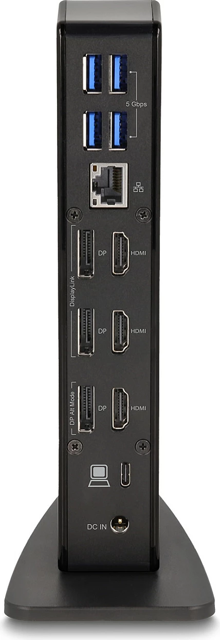 Docking station USB-C DeLOCK Triple Display DisplayLink 4K, PD 96W, LAN, HDMI/DP, e zezë