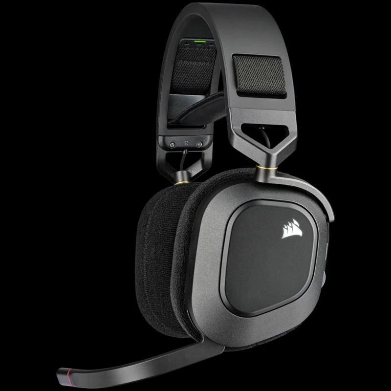 Headset gaming Corsair HS80 RGB Wireless Carbon, e zezë