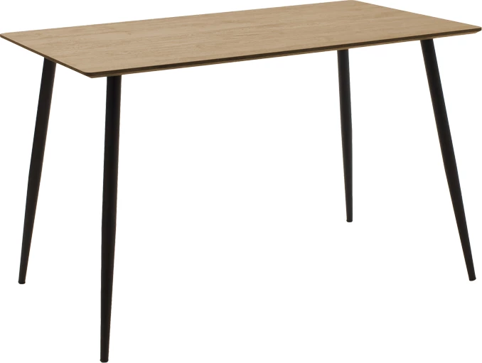 Set tavoline me karrige Ezra-Cuba, 5 pjesë, MDF-PP, ngjyrë e zezë, 120x70x76cm