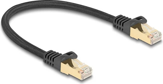 Kabllo rrjeti DeLOCK Cat6a S/FTP RJ45-RJ45, 0.25 m, e zezë
