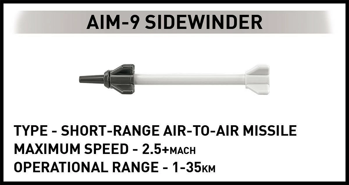 Set blloqe Cobi F-16C Fighting Falcon, 500 pjesë, me figurë piloti, gri