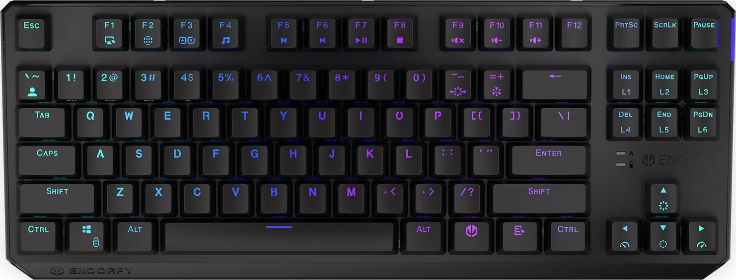 Tastierë mekanike Endorfy Thock TKL Wireless Red (EY5A080), Kailh Box Red, RGB, US layout, e zezë