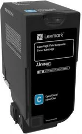 Toner, Lexmark 74C2HCE, rendiment i lartë 9,750–23,700 faqe, Cian