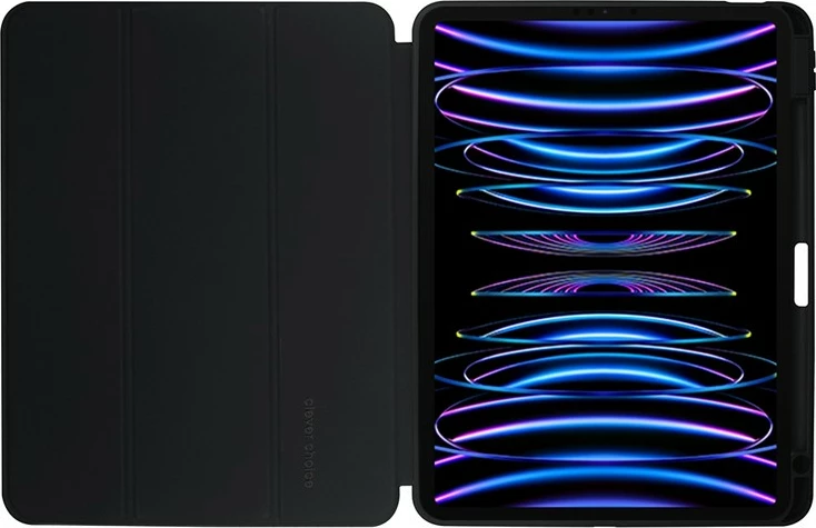 Mbështjellës CRONG PrimeFolio për iPad Air 11 M3/M2, iPad Air 10.9 (5th-4th gen), iPad Pro 11 (2022-2021), i zi/transparente