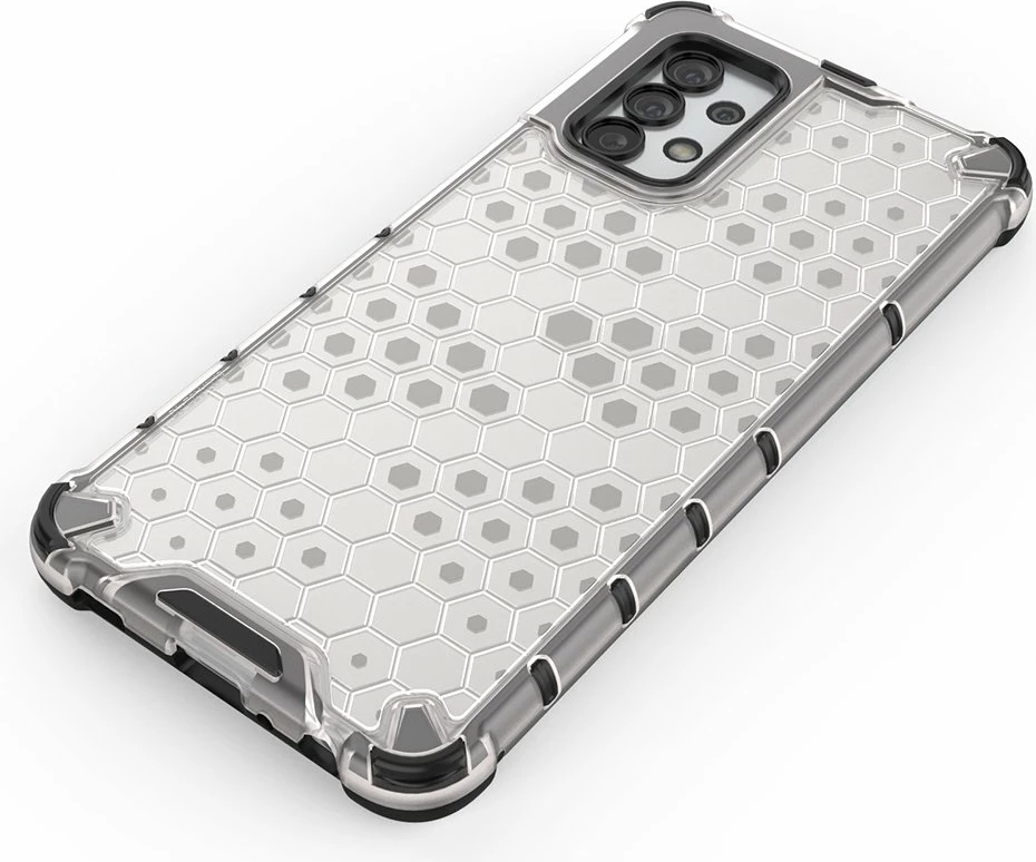 Mbështjellës Hurtel Honeycomb për Samsung Galaxy A03s, i zi