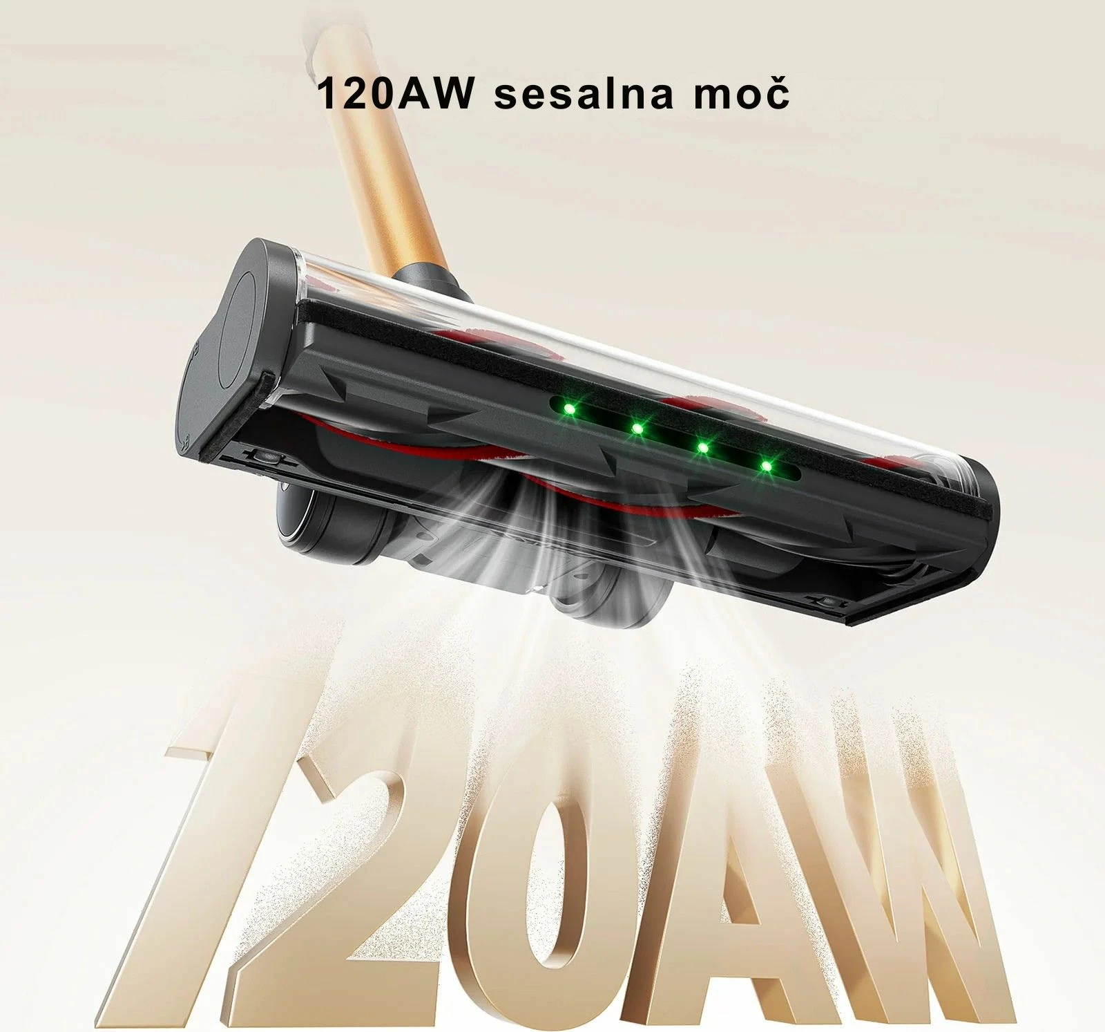 Fshesë elektrike vertikale pa kabllo Yaber P20 120AW, HEPA, 0.8L, 52 min, portokalli