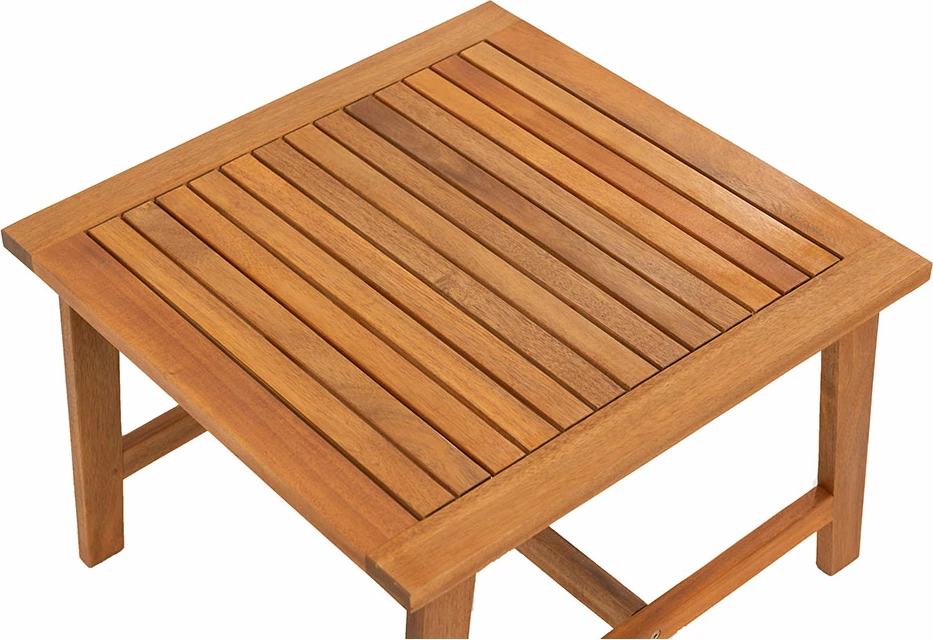 Tavolinë anësore Edgar, dru akacie natyral, 55x55x38