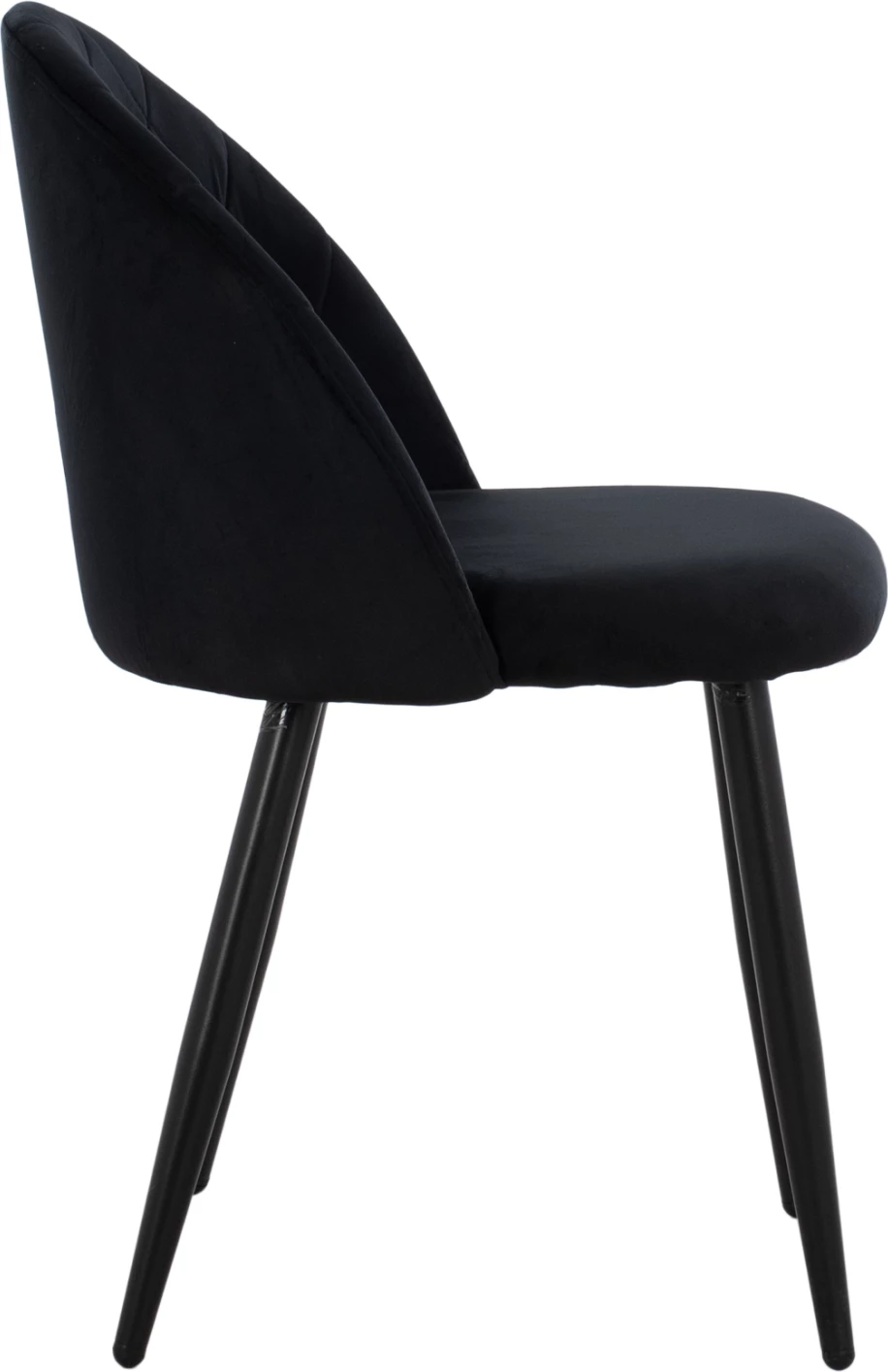 Karrige ODED me këmbë metalike të zeza & kadife të zezë FH8731.14 45x52x77 cm, set prej 4 copë