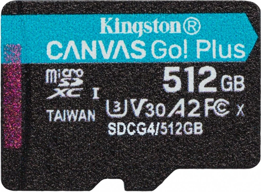 Kartë memorie microSD Kingston Canvas Go! Plus 512GB, 200MB/s