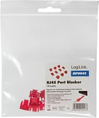 Bllokues porte RJ45 LogiLink, set 10 copë, të kuqe