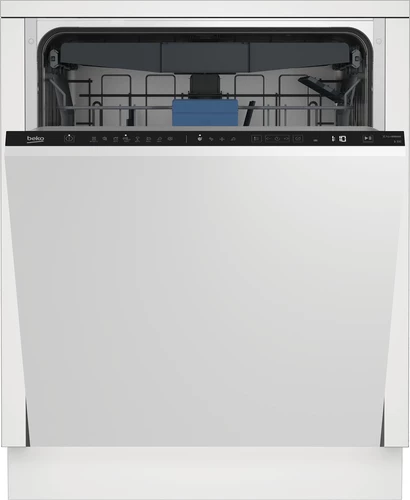 Lavastovilje Beko BDIN38641Q, e integrueshme plotësisht, 16 sete, 60 cm, panel i bardhë/zi